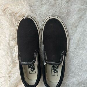 Vans Black Canvas Slip-Ons